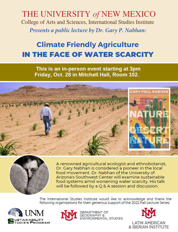 Climate Friendly Agriculture in the Face of Water Scarcity by Gary Nabhan