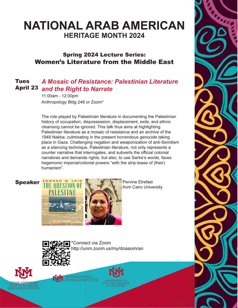 A Mosaic of Resistance: Palestinian Literature and the Right to Narrate