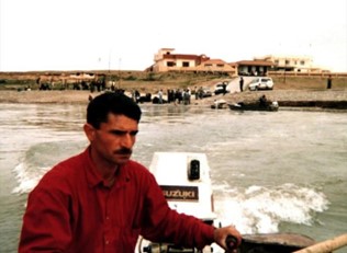 Ferry operator on the Tigris river